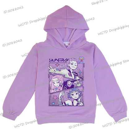 Hip Hop KPop Demon Hunters Hoodies Teenager