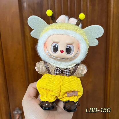 2025 New Labubu 17cm Doll Clothes Outfit Accessories for Korea Kpop Exo Labubu V1 V2 Idol Cool Handsome Clothing Gift