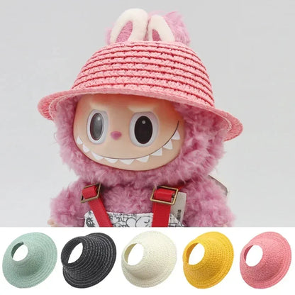 Labubu open top straw hat