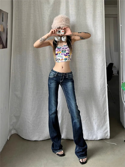 Women Gyaru Japanese Harajuku Trashy jeans - Hiddengem