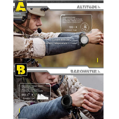 NORTH EDGE Men's sport Digital watch Hours Active lifestyle - Hiddengem