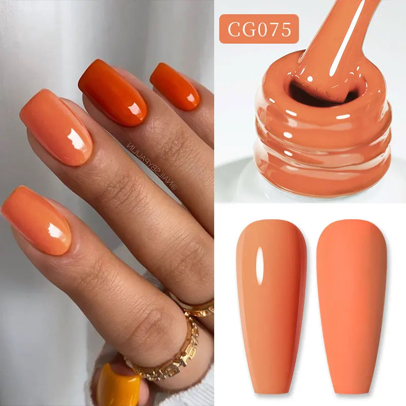 BORN PRETTY 10ML Nude Brown Fall Gel Nail Polish White Halloween Fall - Hiddengem