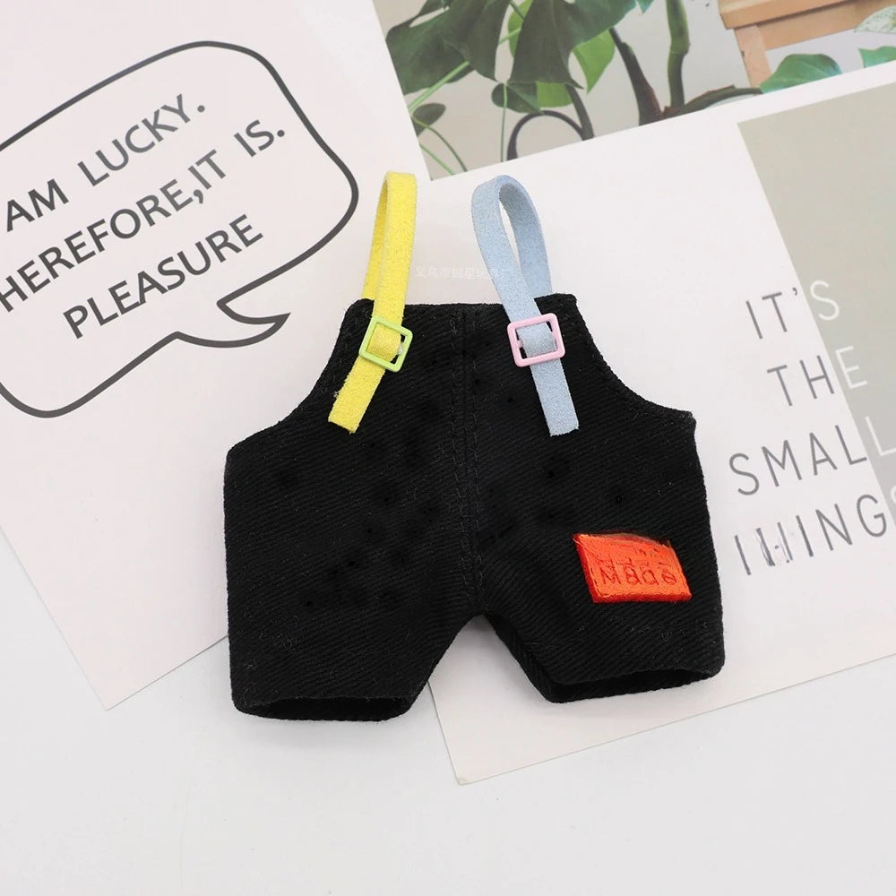 2025 Cute Labubu Clothing, Suitable for Labubu, Labeled Overalls Vinyl Doll Clothing Accessories Replacement
