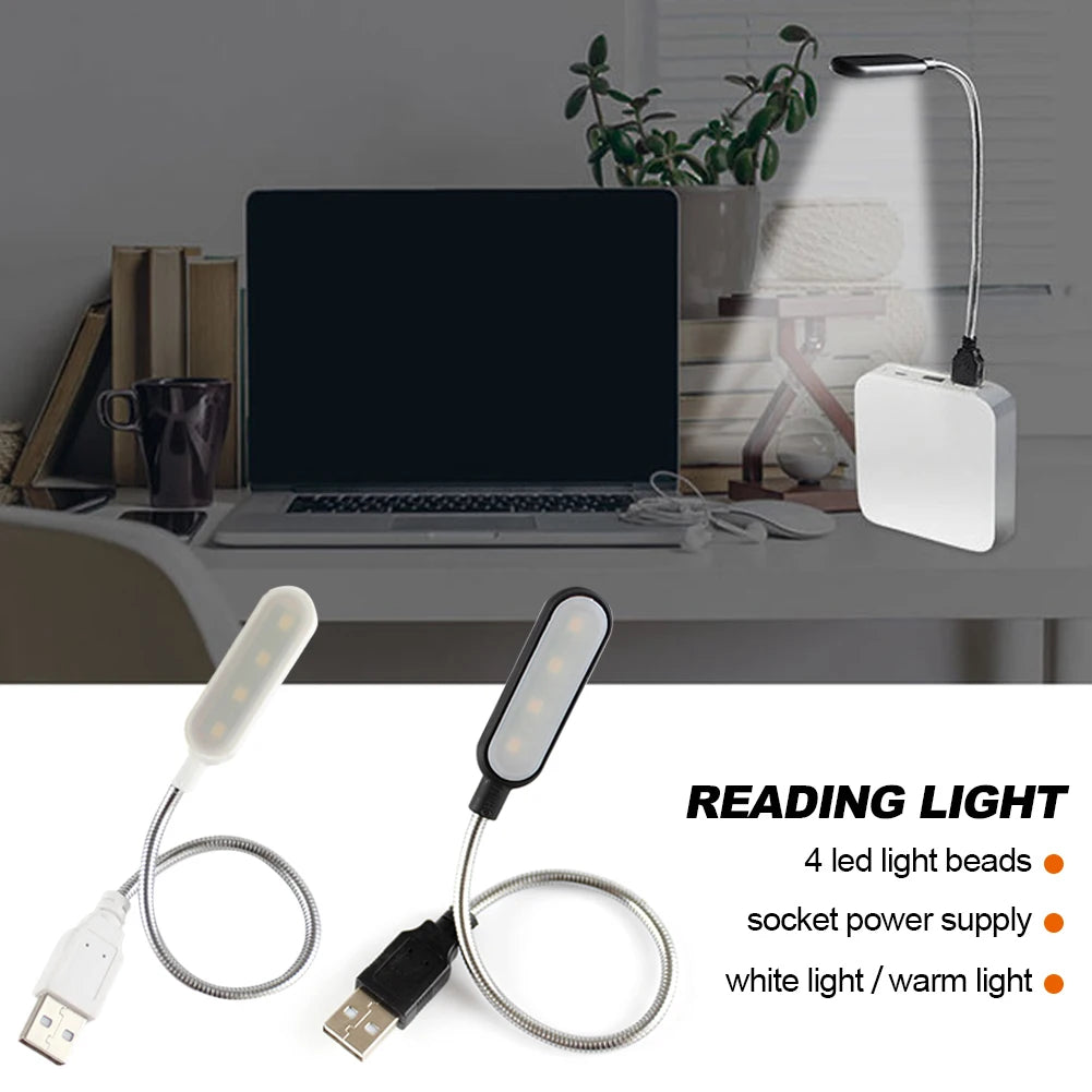 USB LED Reading Lamp Portable Flexible - Hiddengem